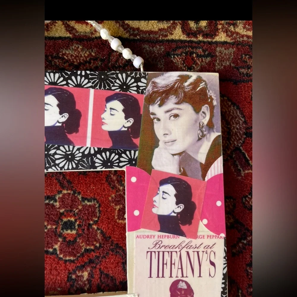 AUDREY HEPBURN Breakfast at Tiffany’s Kitschy Decoupage Frame Artisan Crafted